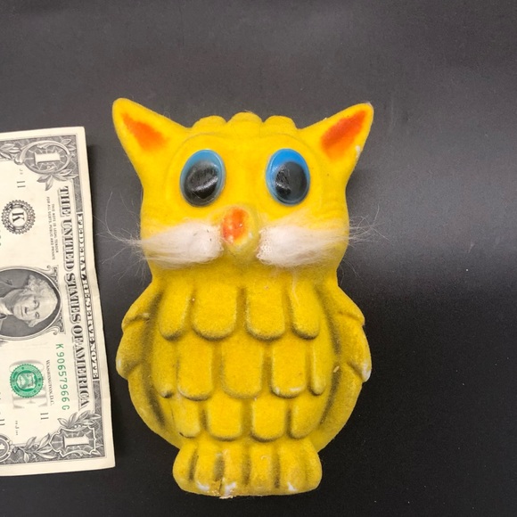 🌸Vintage Felt Owl Bank🌸 - Picture 3 of 5